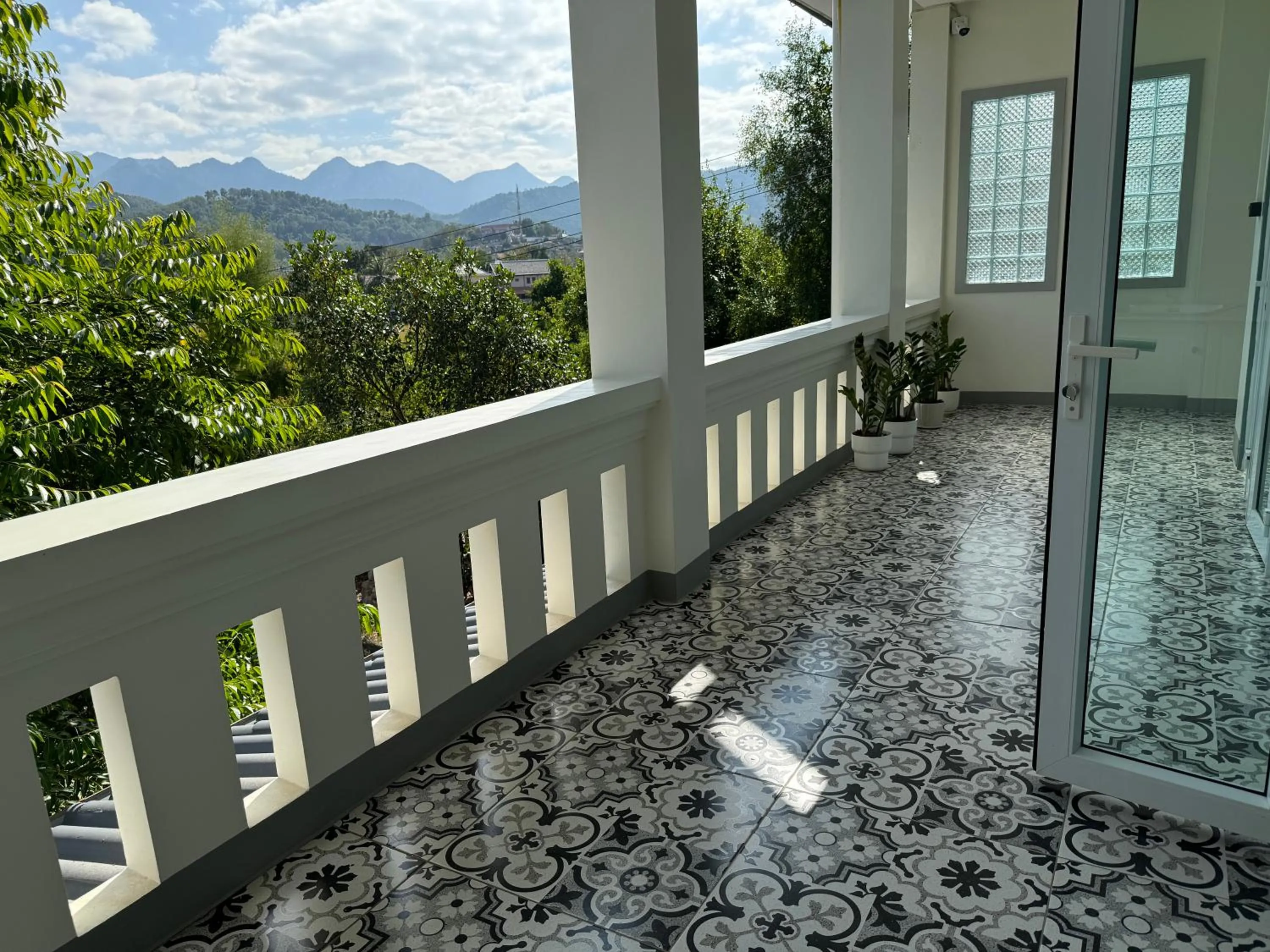 Natural landscape in Garden House Rice Field and Mountain View