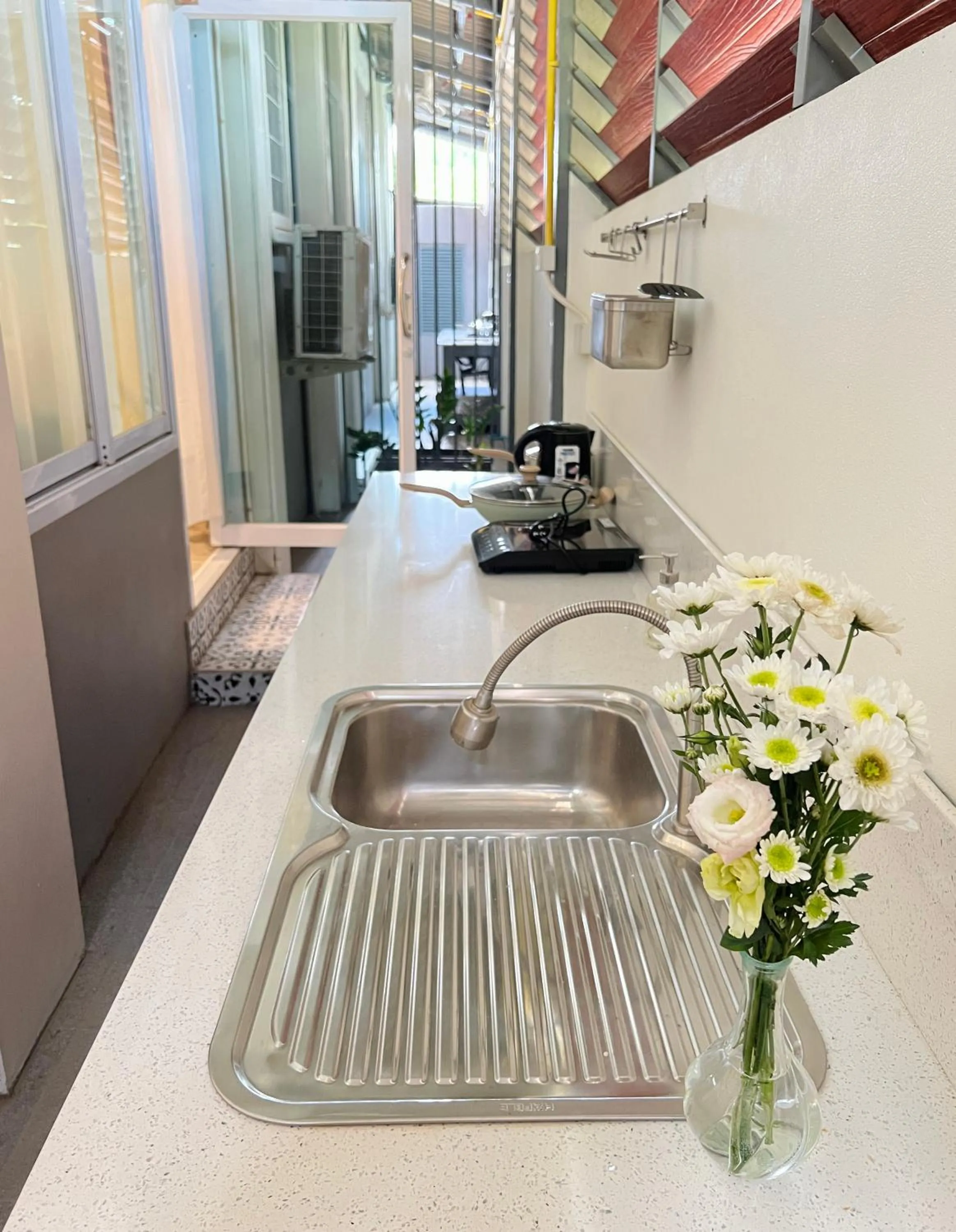 Kitchen or kitchenette in Garden House Rice Field and Mountain View