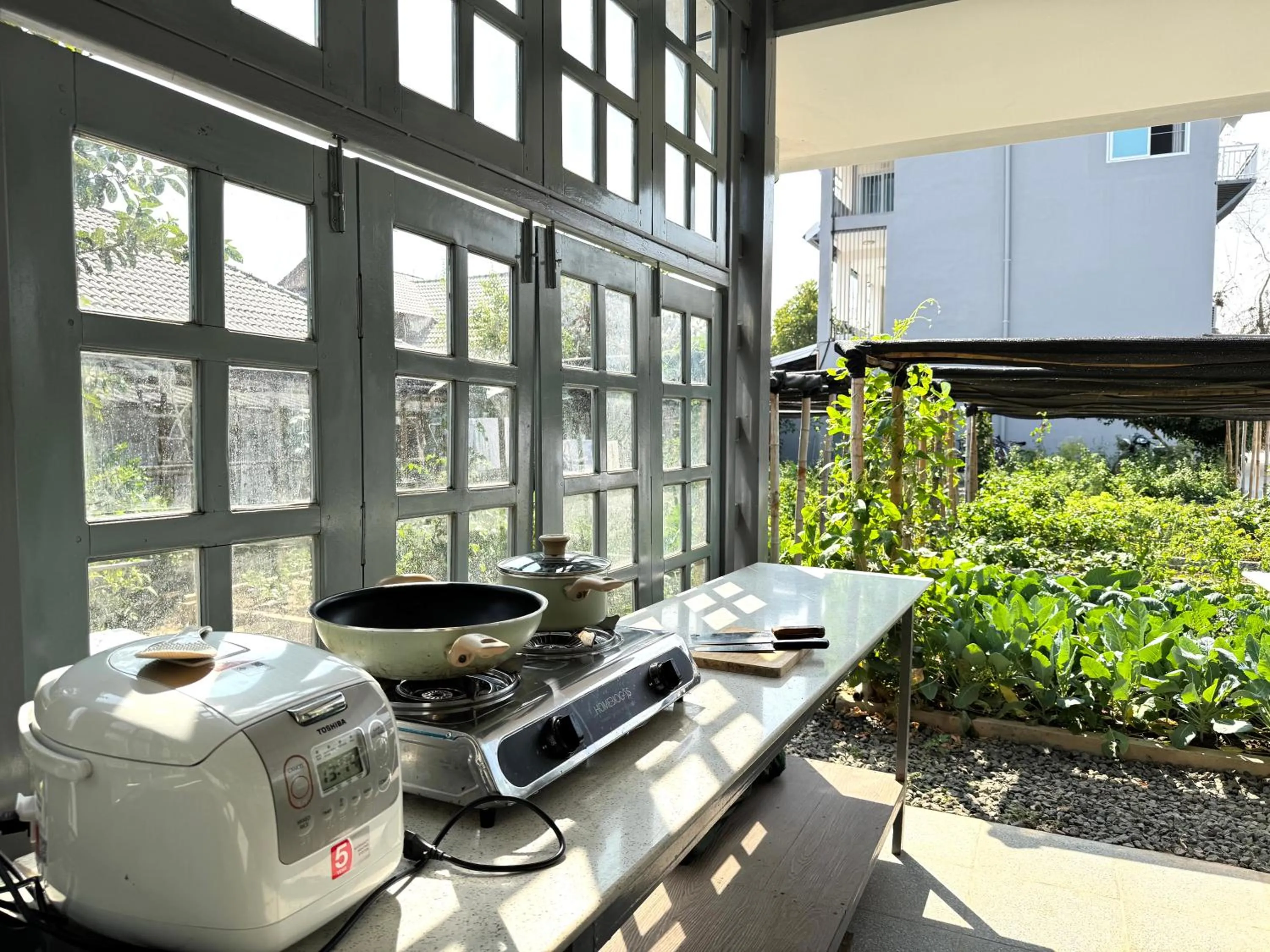 Kitchen or kitchenette in Garden House Rice Field and Mountain View