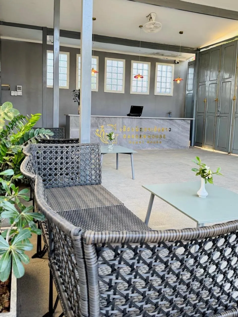 Lobby or reception in Garden House Rice Field and Mountain View