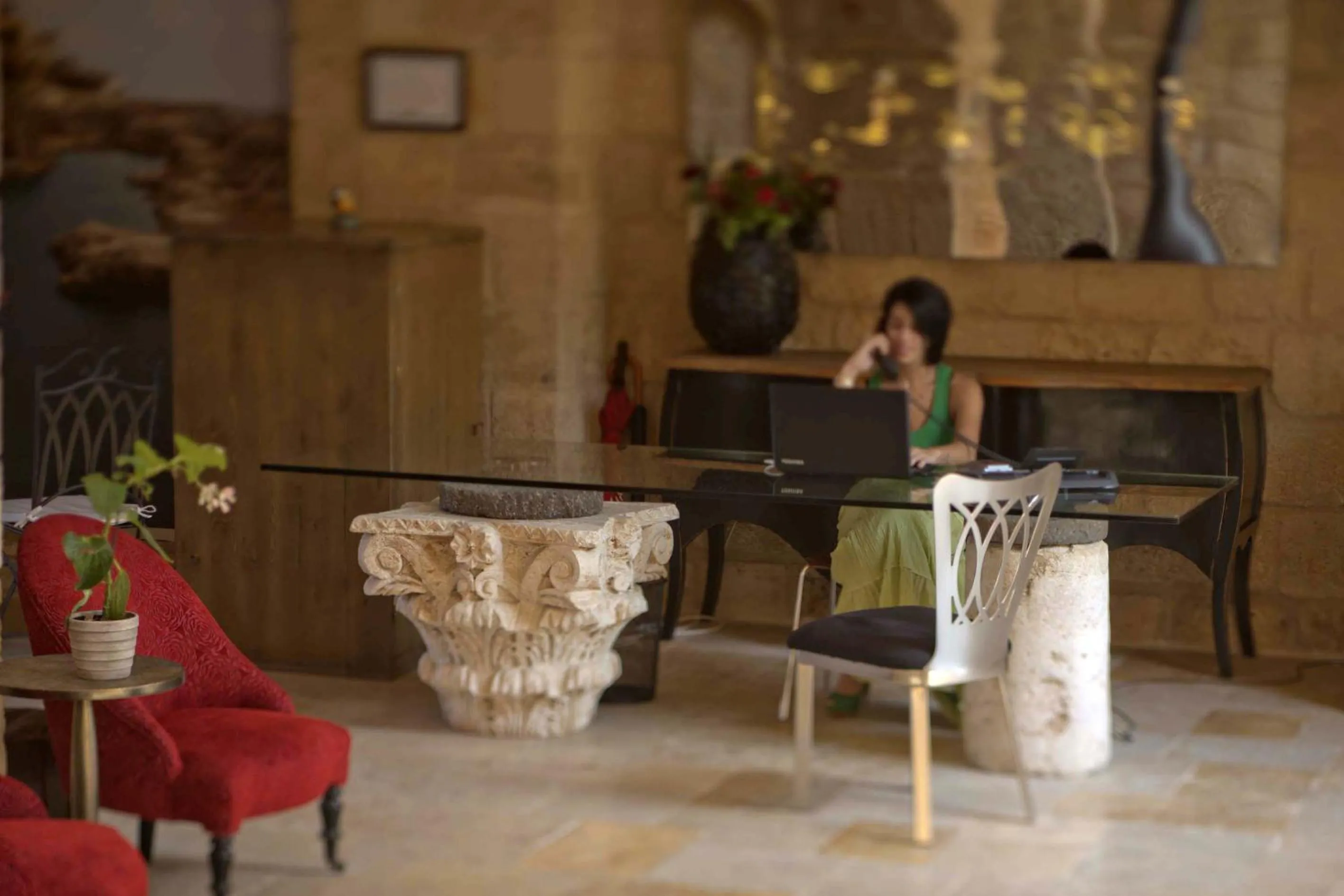 Lobby or reception in L'Auberge de la Mer