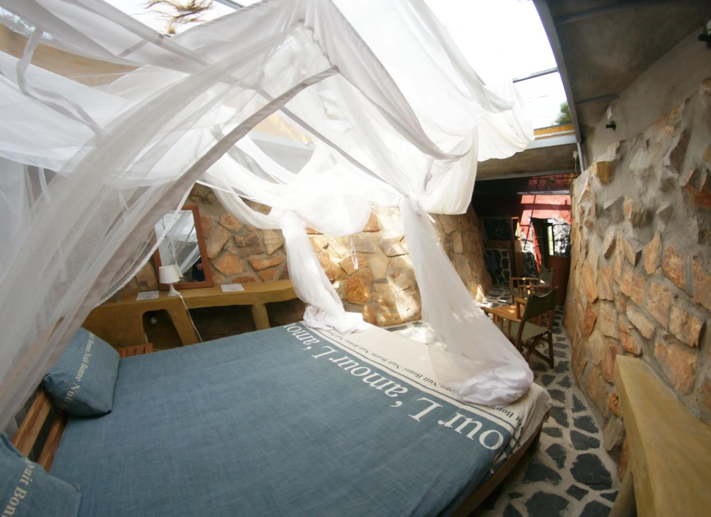 Bed in Yellow Haven Lodge