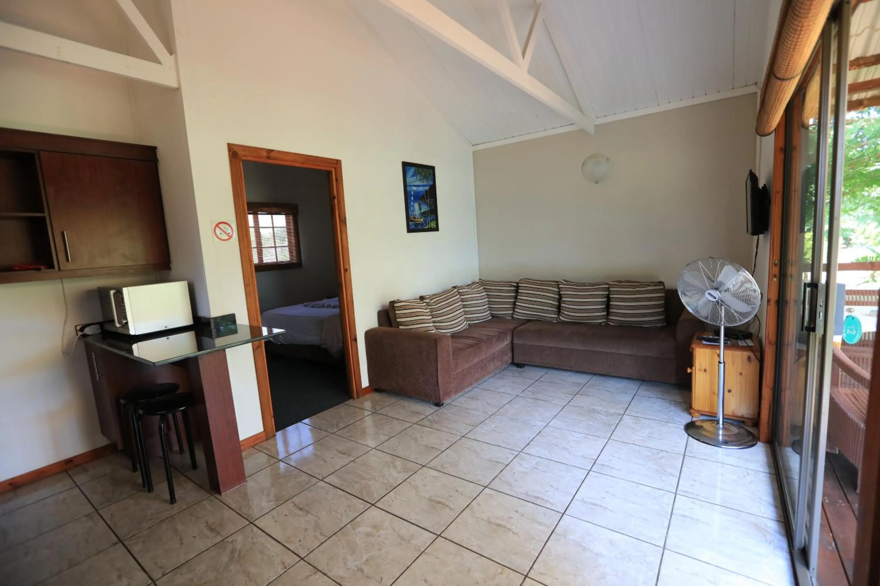Living room in Kruger View Chalets