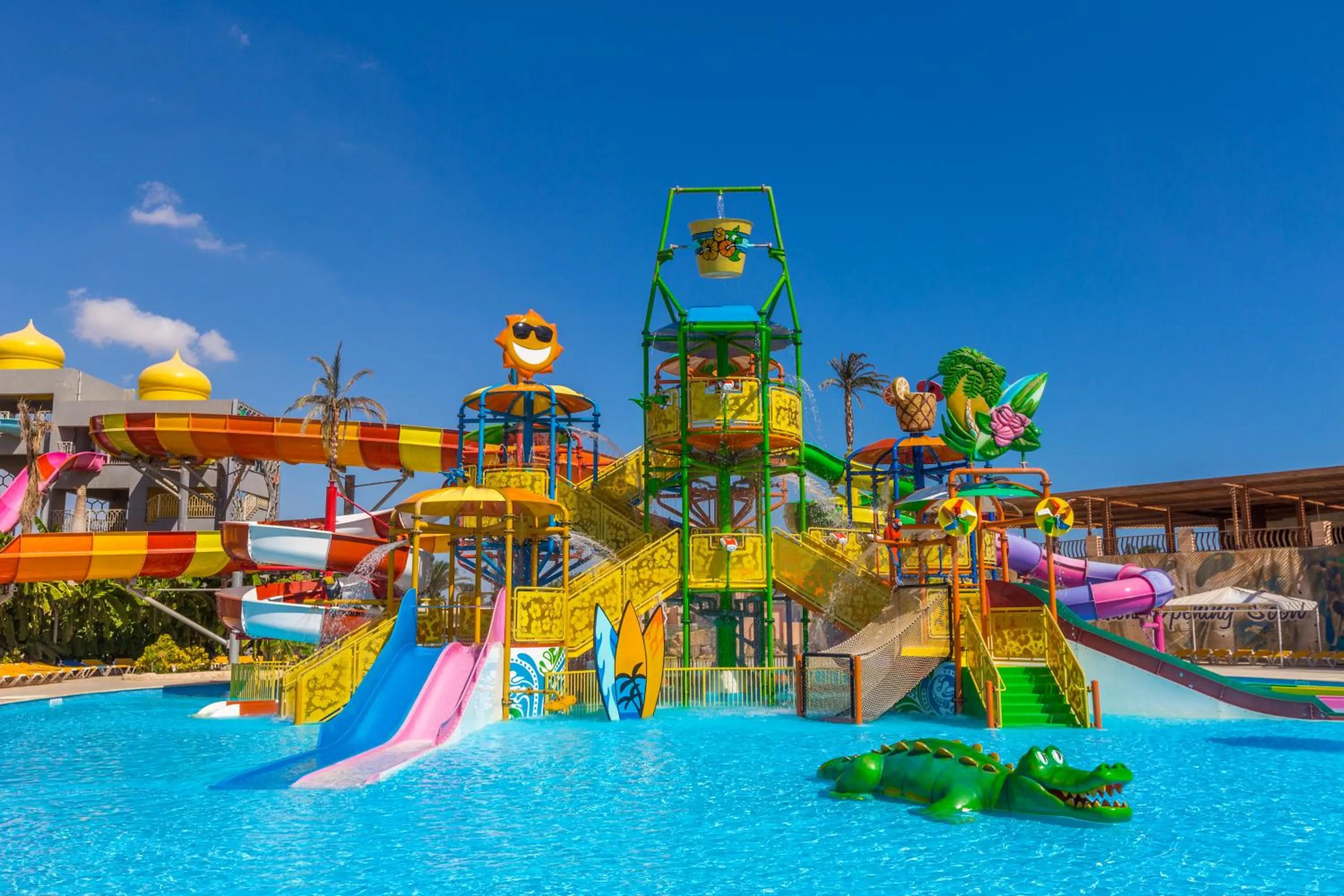Aqua park in Aladdin Beach Resort