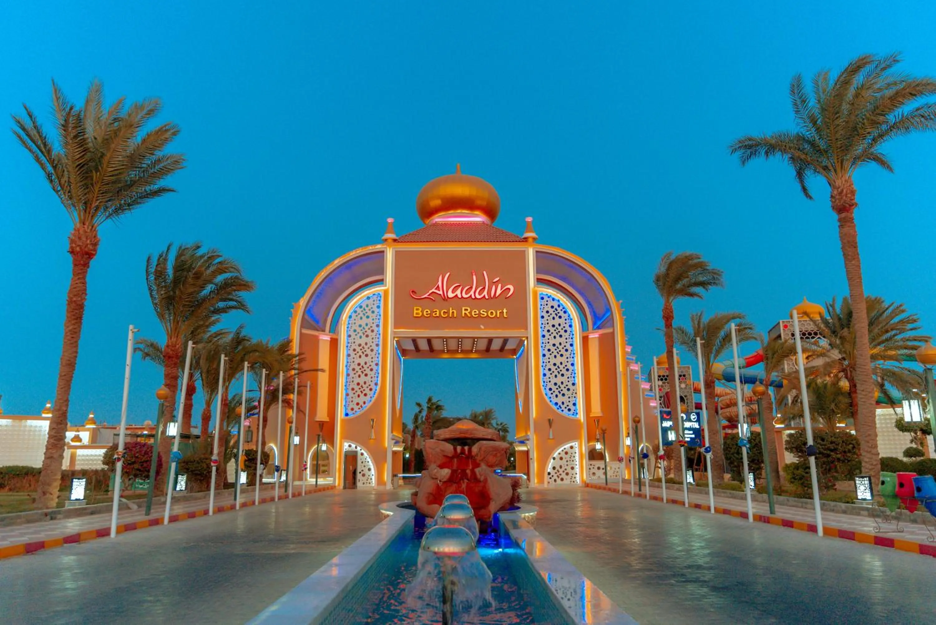Facade/entrance in Aladdin Beach Resort