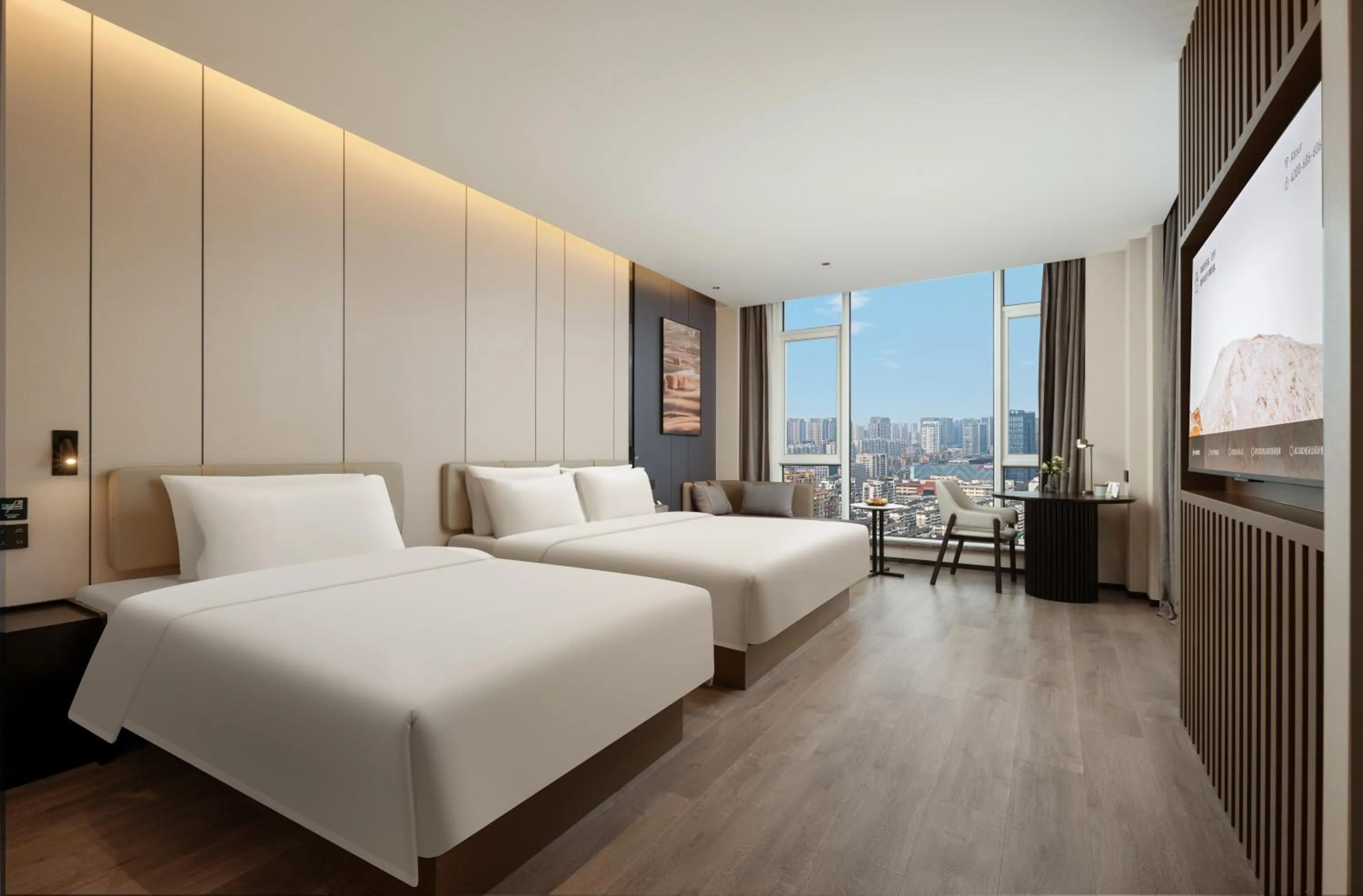 Living room, Bed in Atour Hotel Hangzhou Canal Huzhou Street