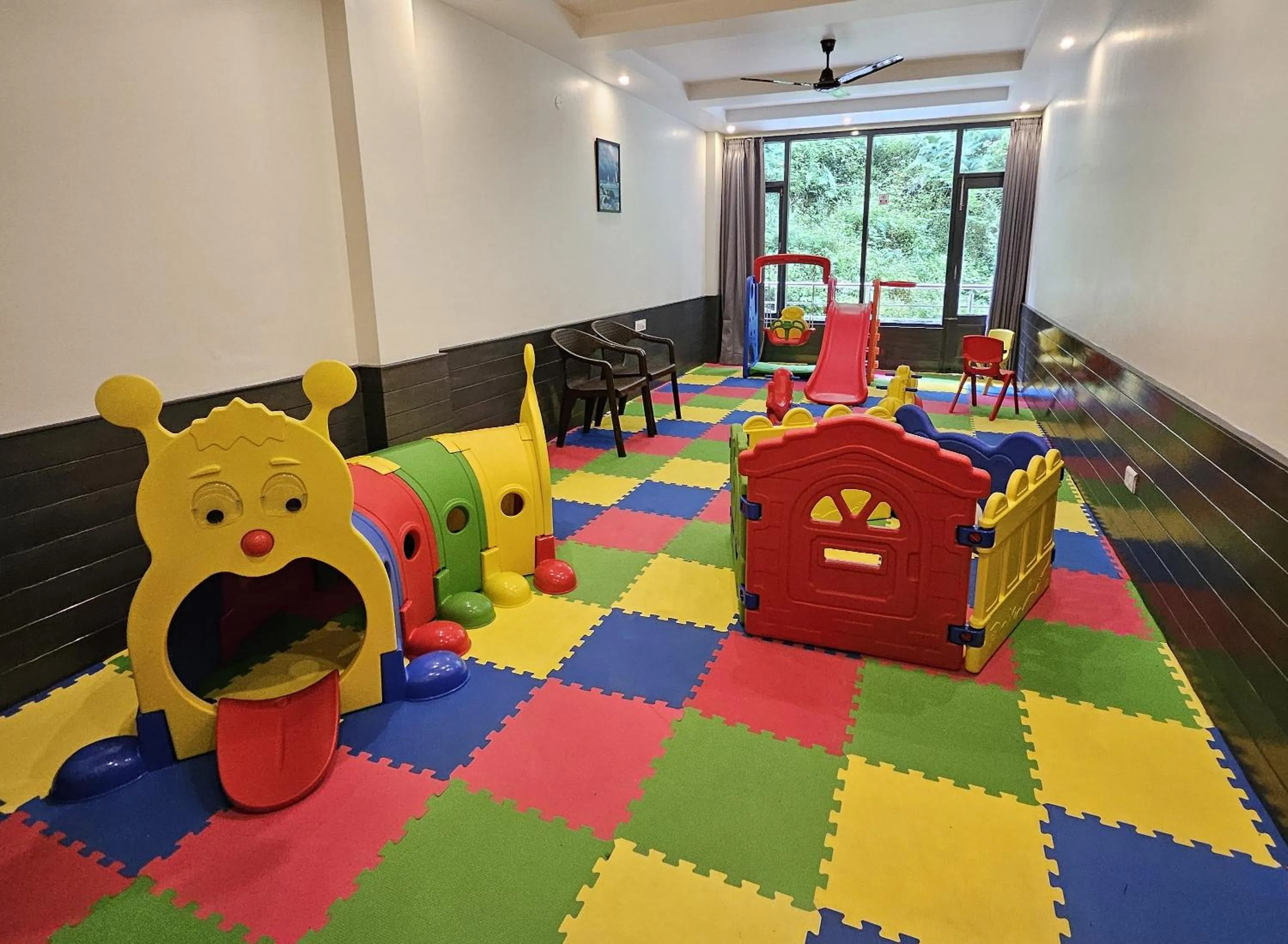 Children play ground in BluSalzz Vine Hills Resort, Manali