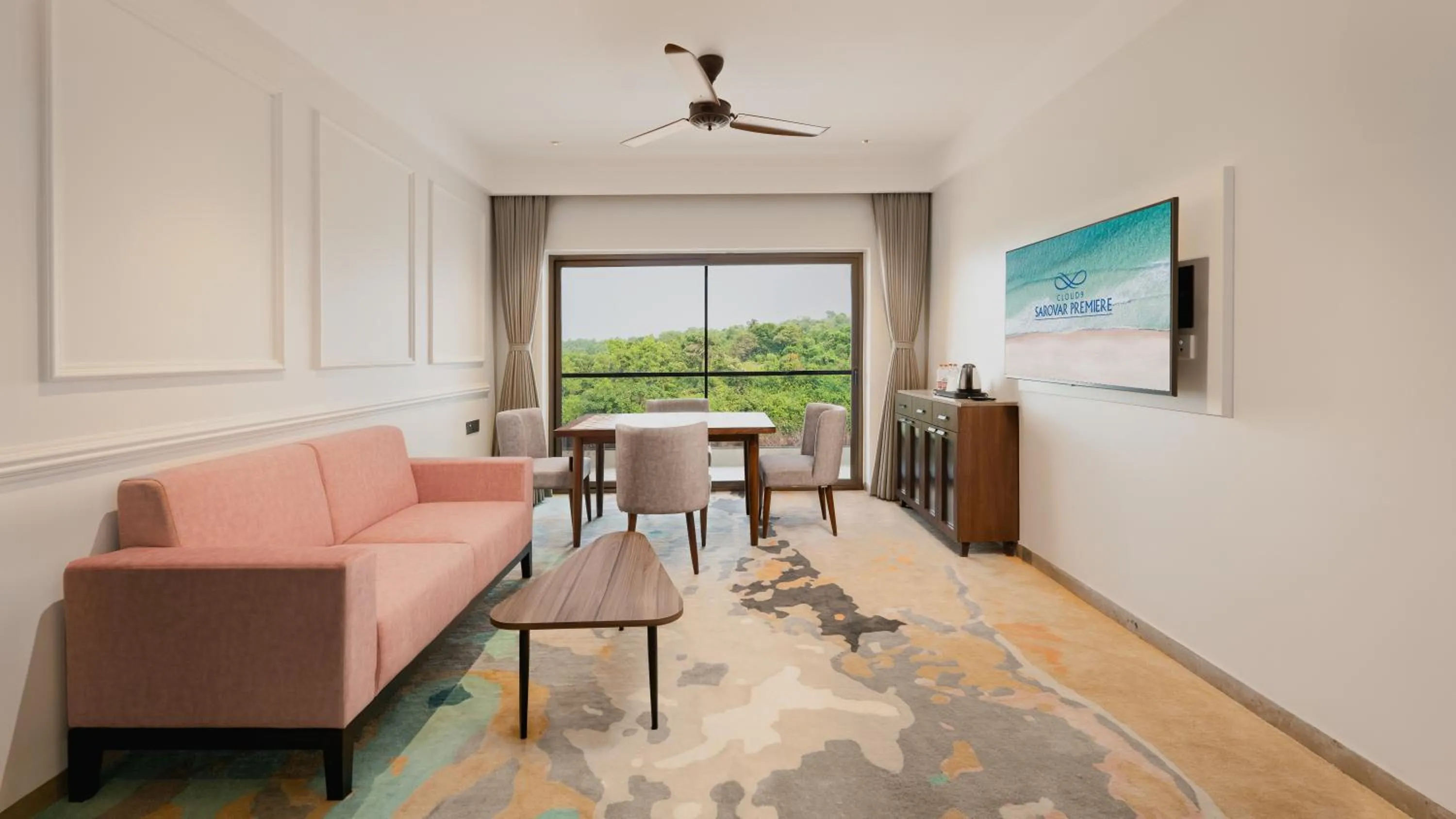 Communal lounge/ TV room in Cloud9 Sarovar Premiere Palomen Goa