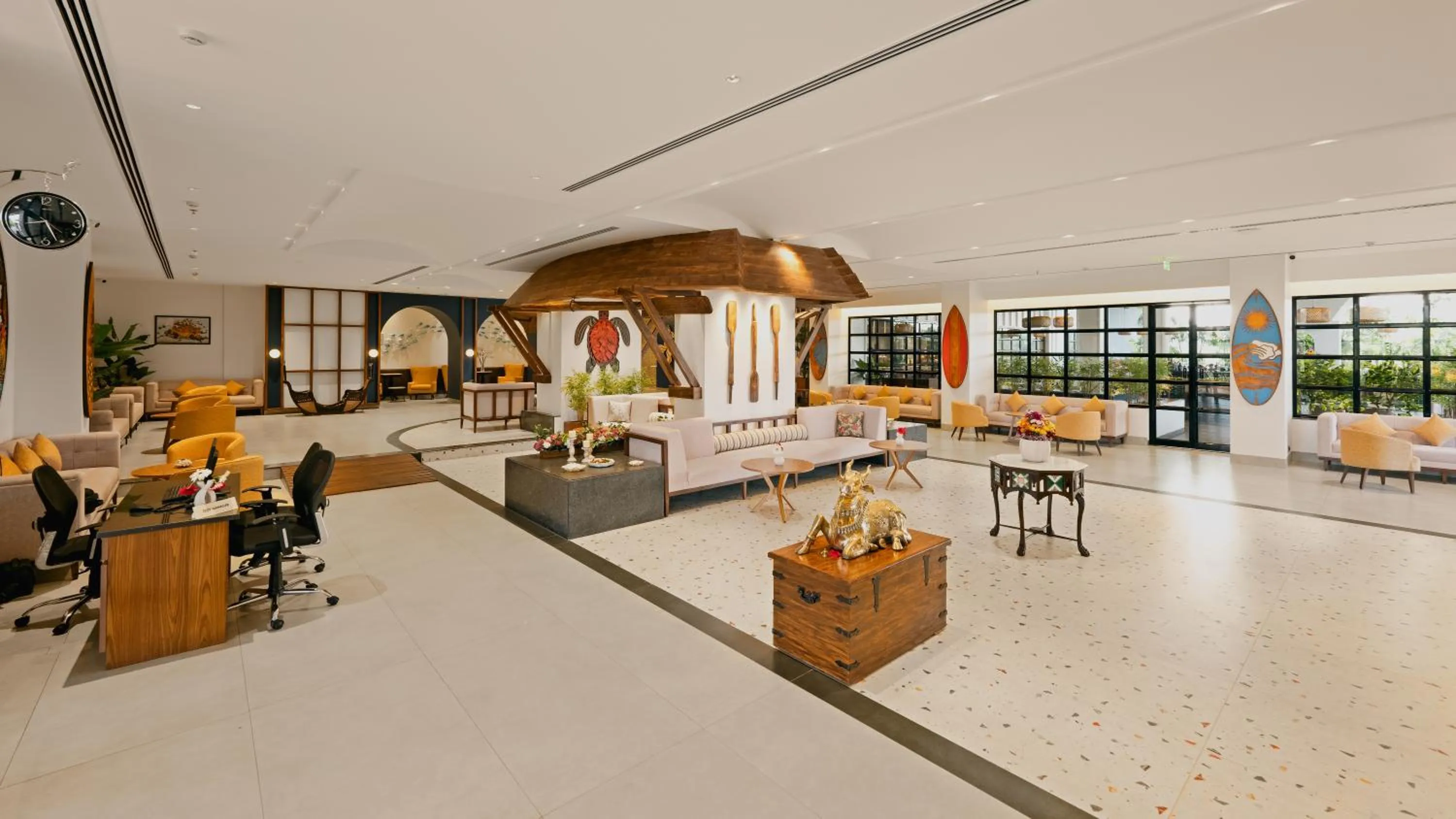 Seating area in Cloud9 Sarovar Premiere Palomen Goa