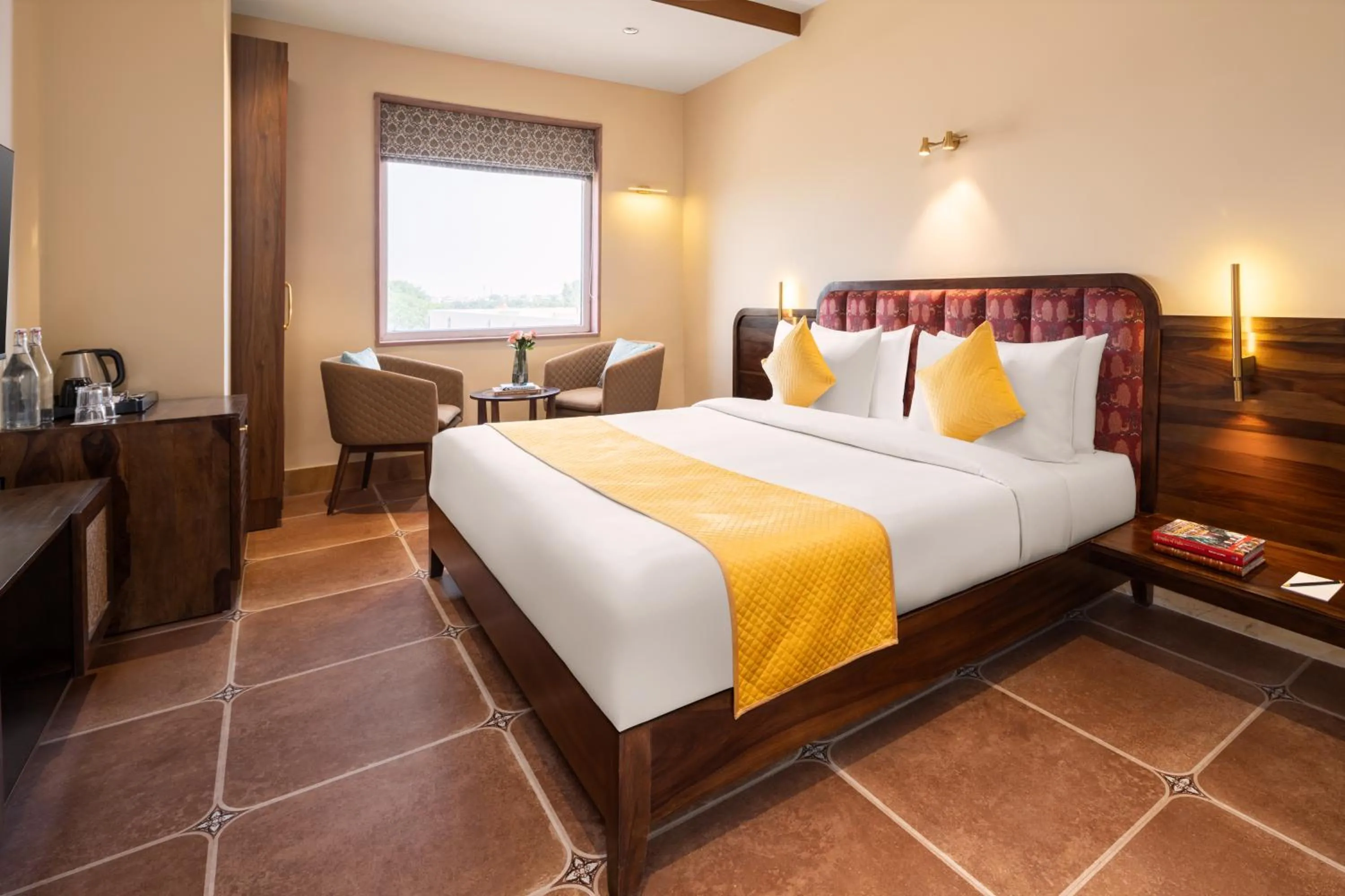 Bedroom, Bed in Raasvan, Vrindavan- AM Hotel Kollection
