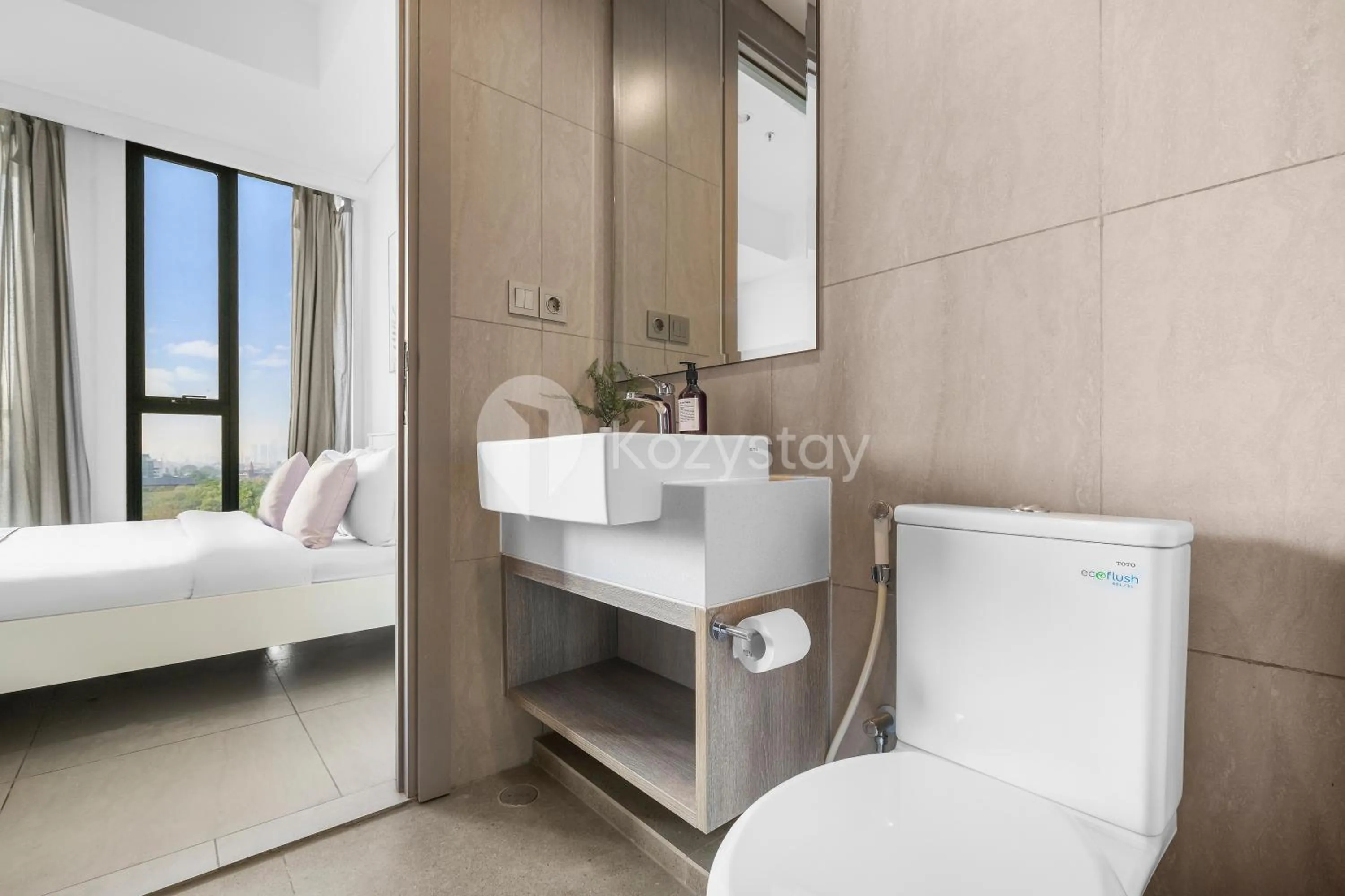 Bathroom, Bed in Serica by Kozystay - Fatmawati