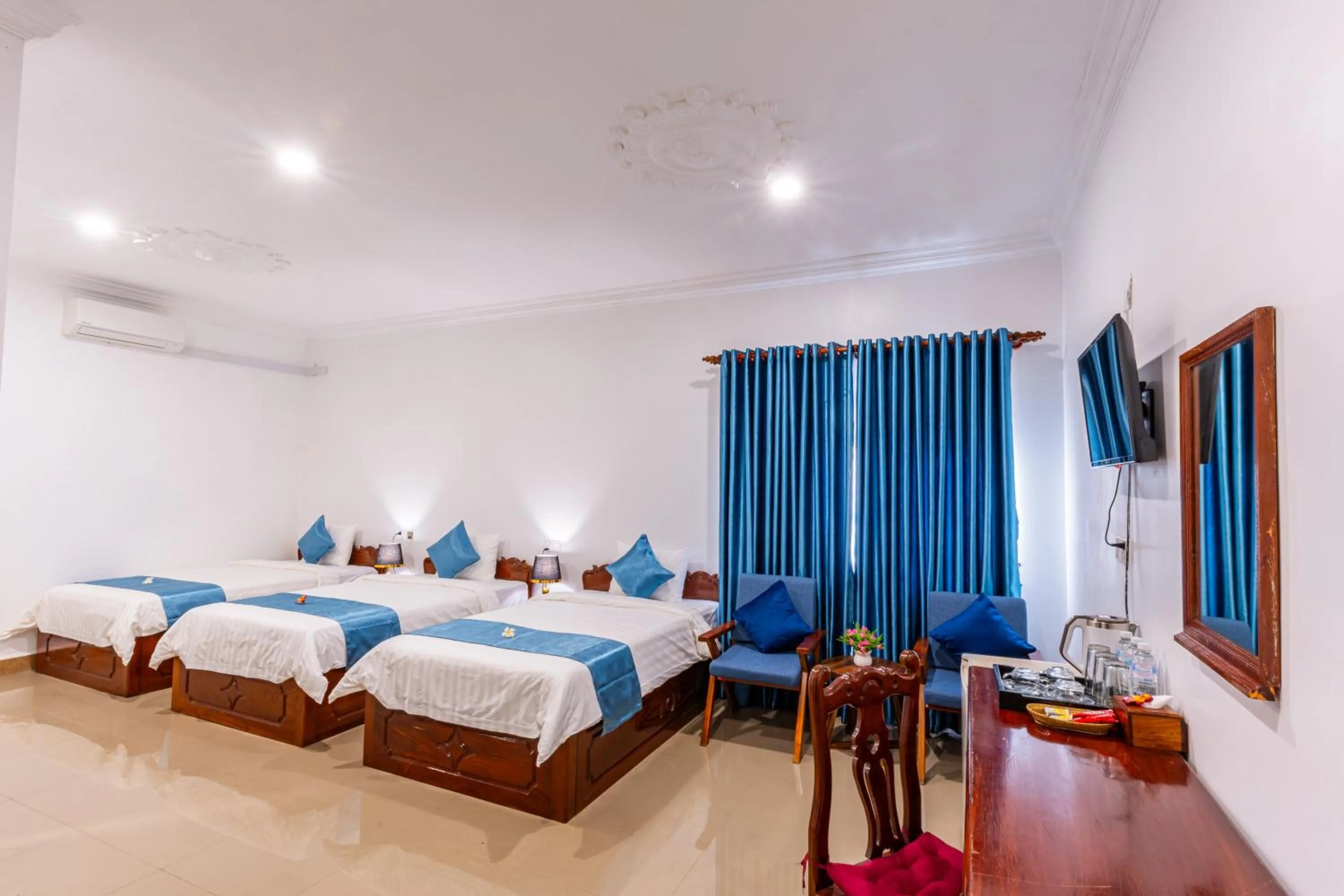 View (from property/room), Bed in Rithy Rin Angkor Hotel