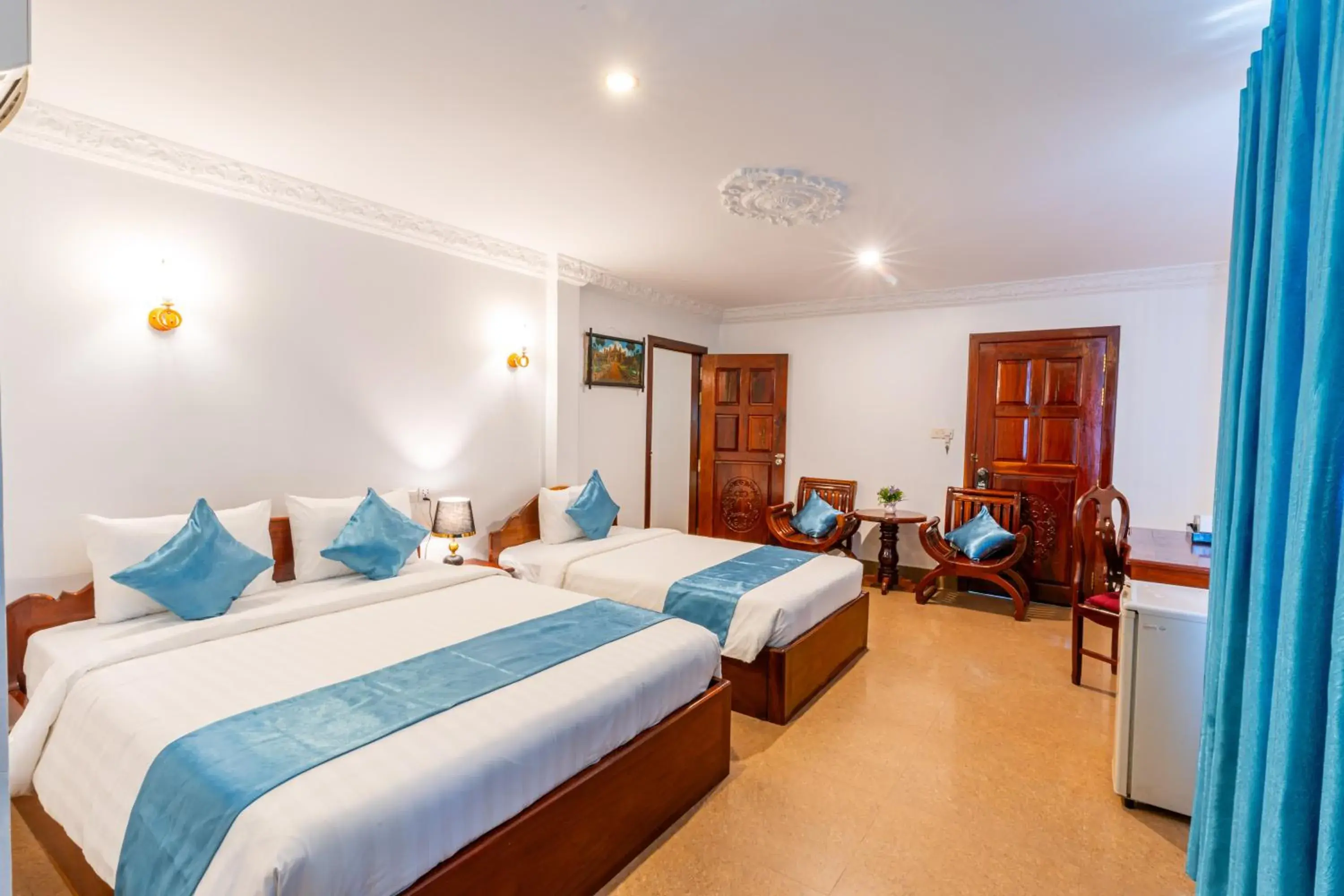 Pool view, Bed in Rithy Rin Angkor Hotel Pool view, Bed in Rithy Rin Angkor Hotel