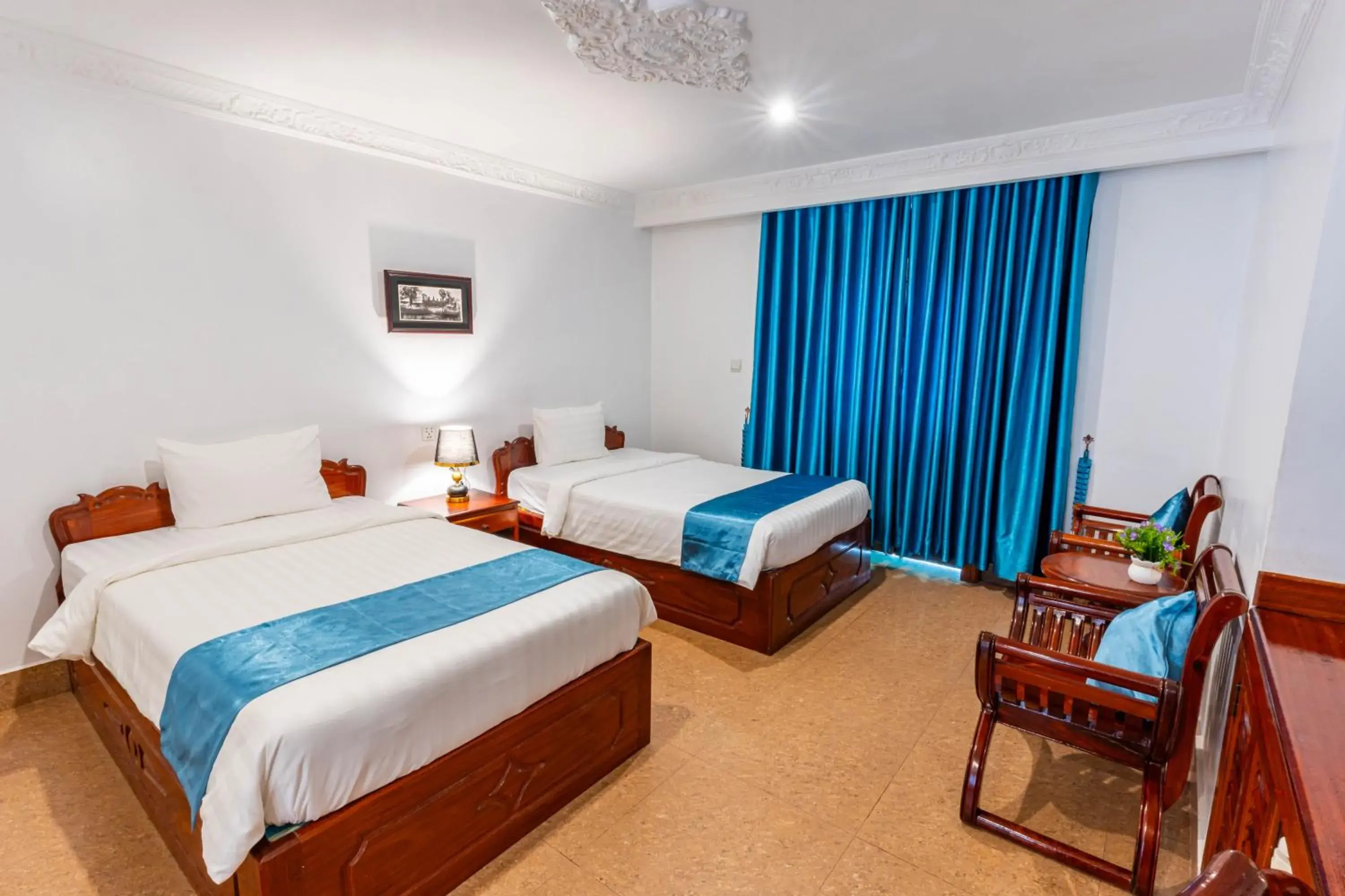 Pool view, Bed in Rithy Rin Angkor Hotel Pool view, Bed in Rithy Rin Angkor Hotel