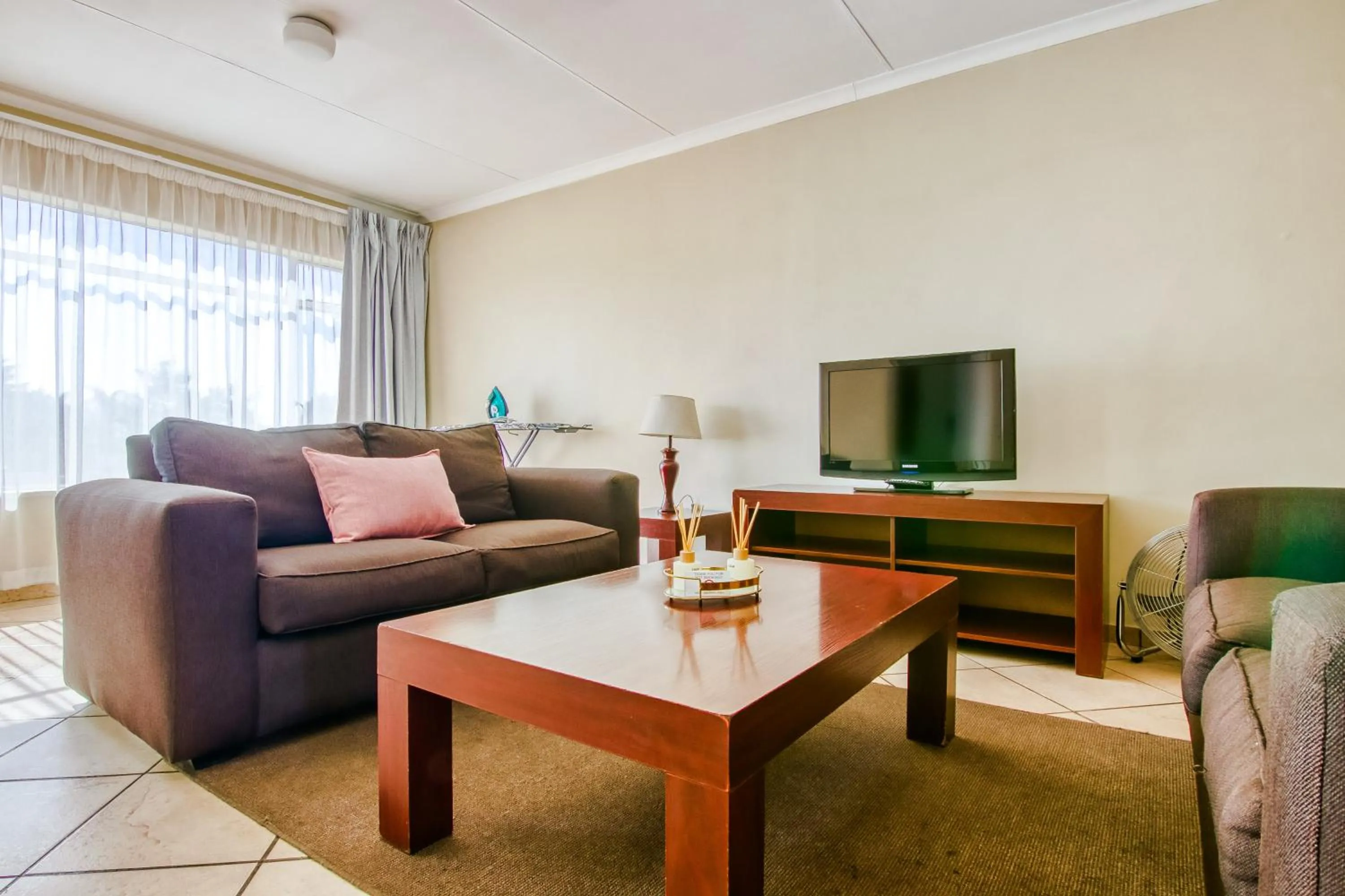 Seating area in BM Gardens