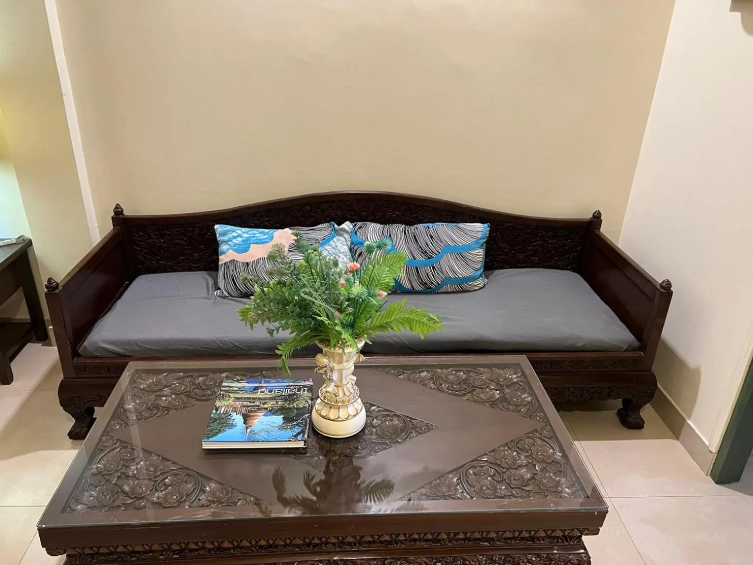 Seating area in Blue Chang House