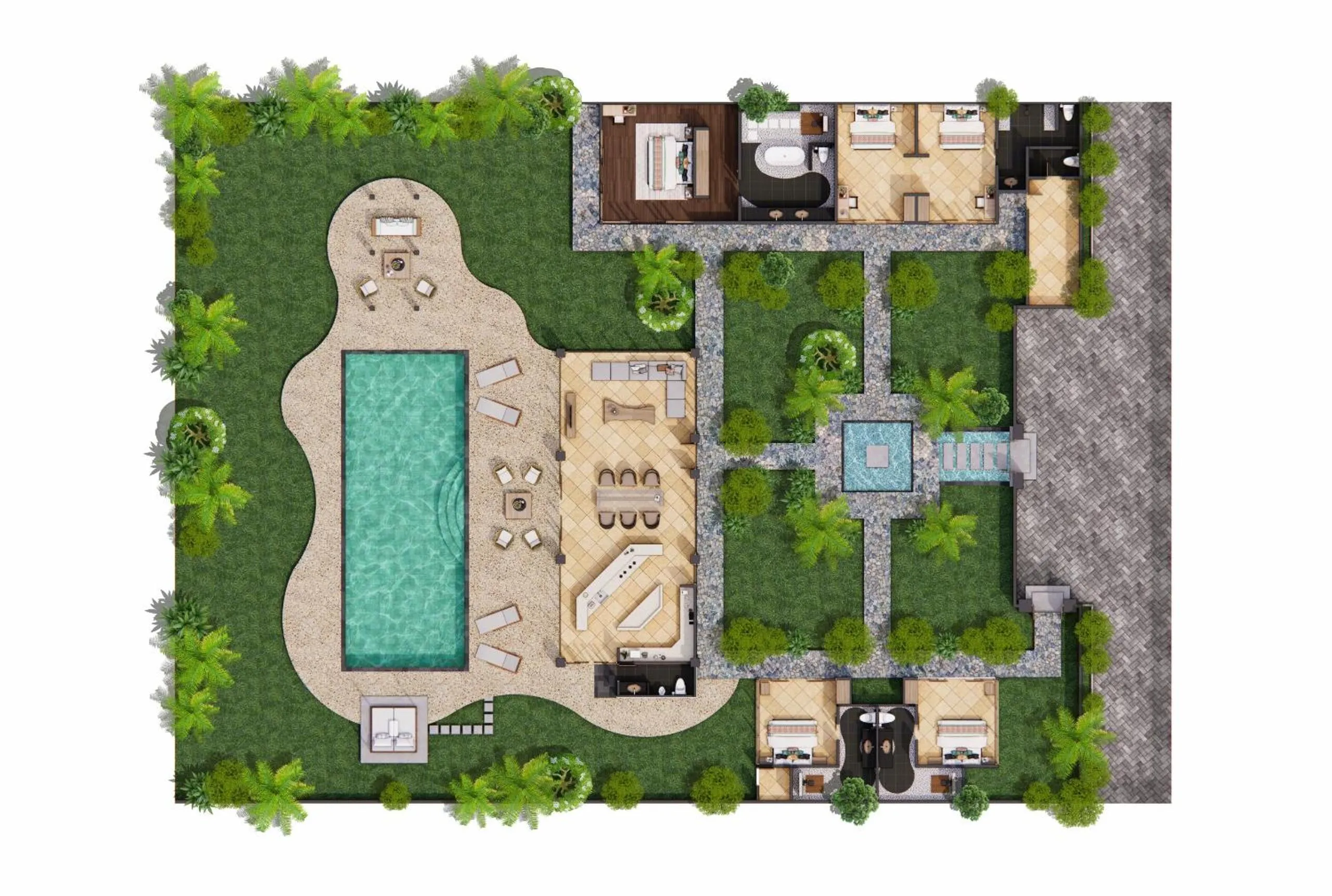 Floor plan in The Royal Purnama Luxury Villas - Adults Only