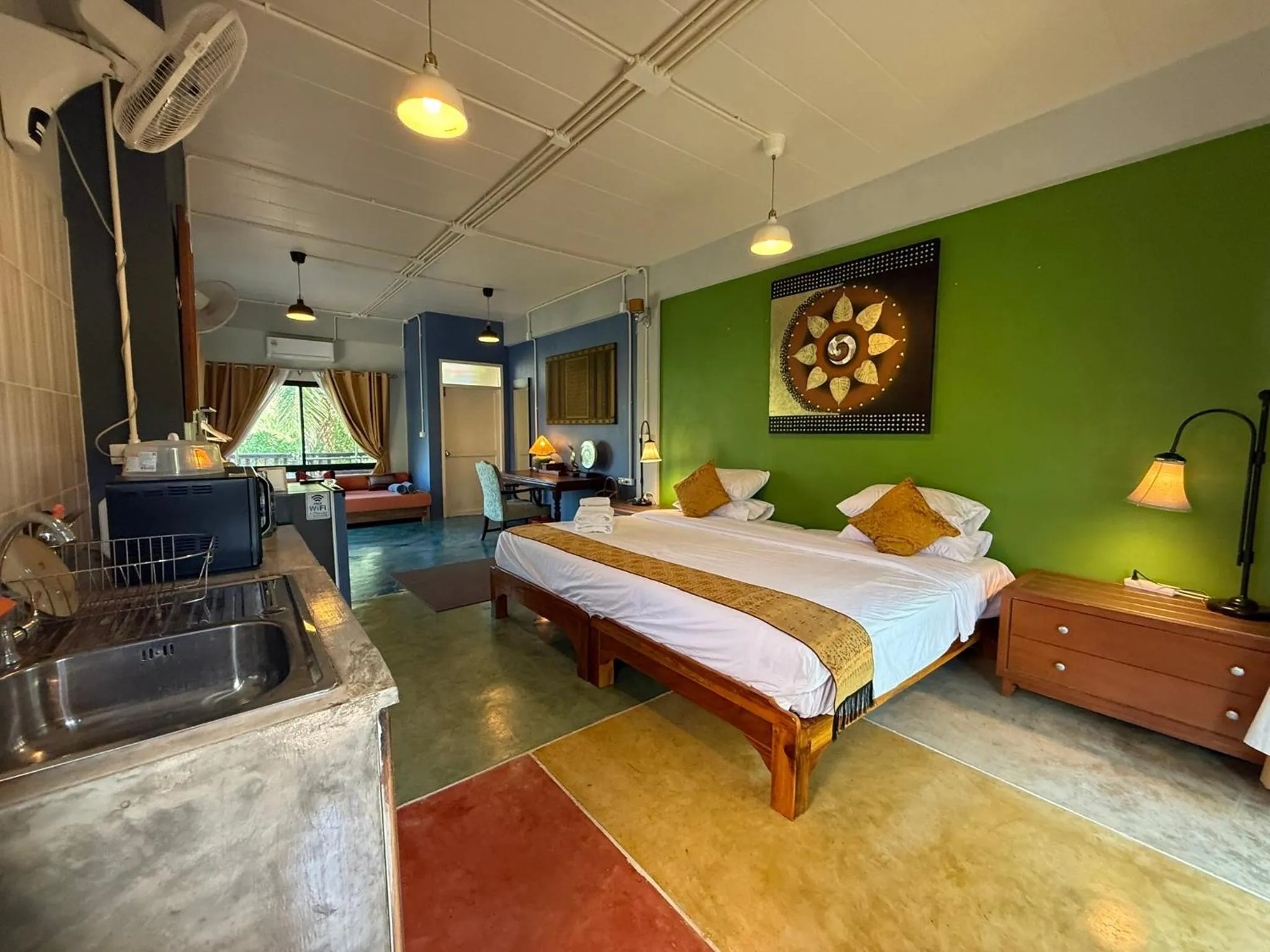 Bed in Golden Mango House