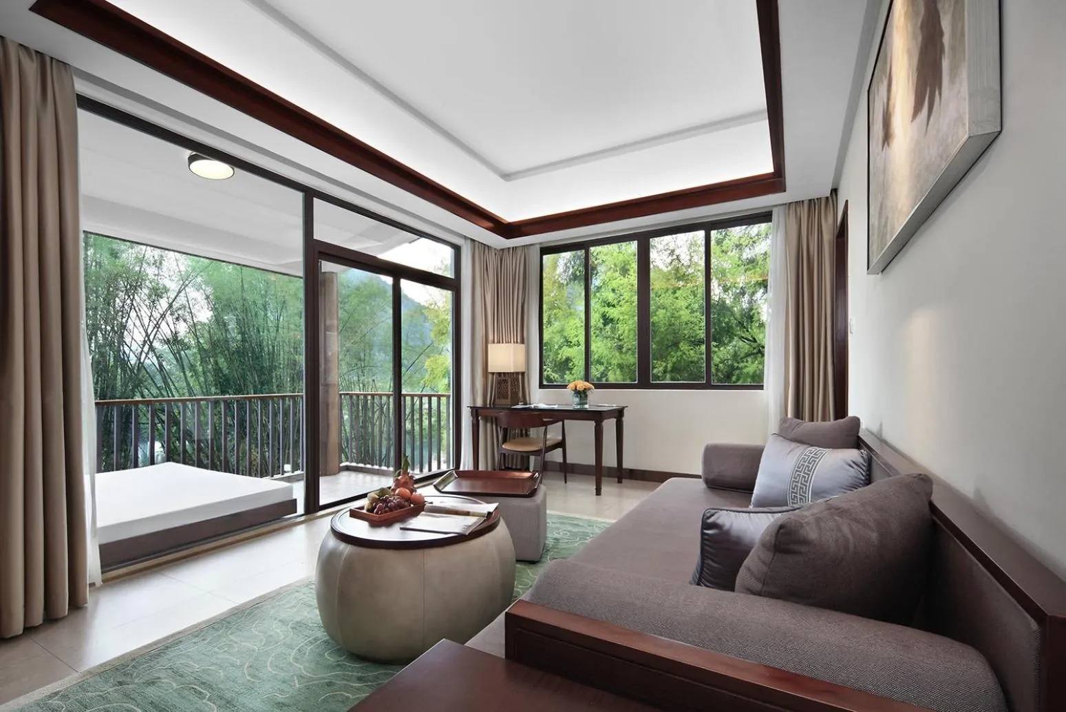 Seating area in Yangshuo Riverside Resorts Hotel