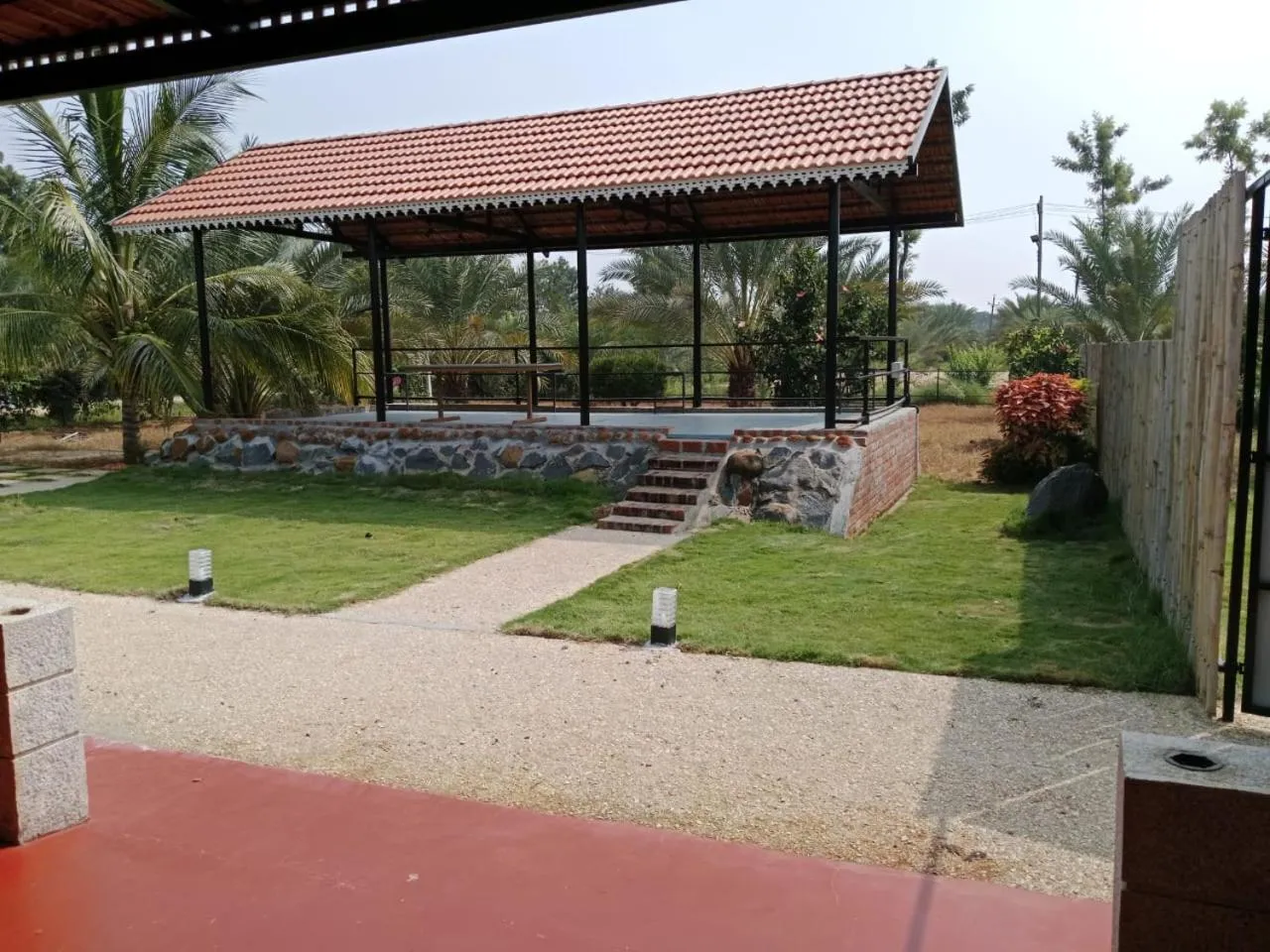 Garden view in Habba Dates Villa Near Chikkaballapur