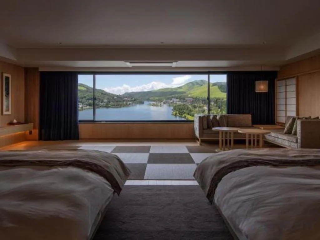 Bed in Ikenotaira Hotel