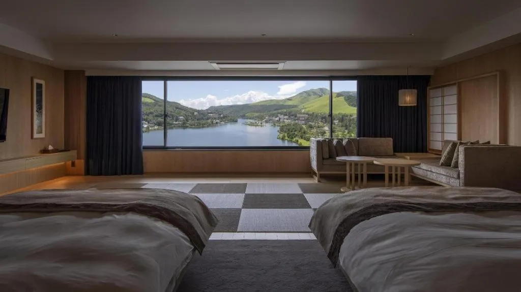 Bed in Ikenotaira Hotel