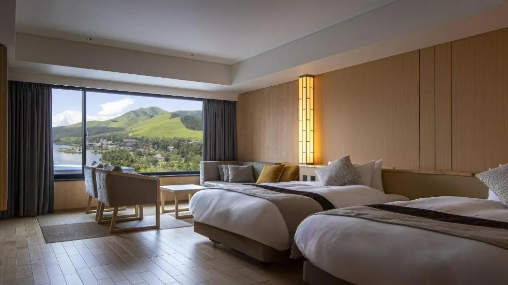 Bed in Ikenotaira Hotel