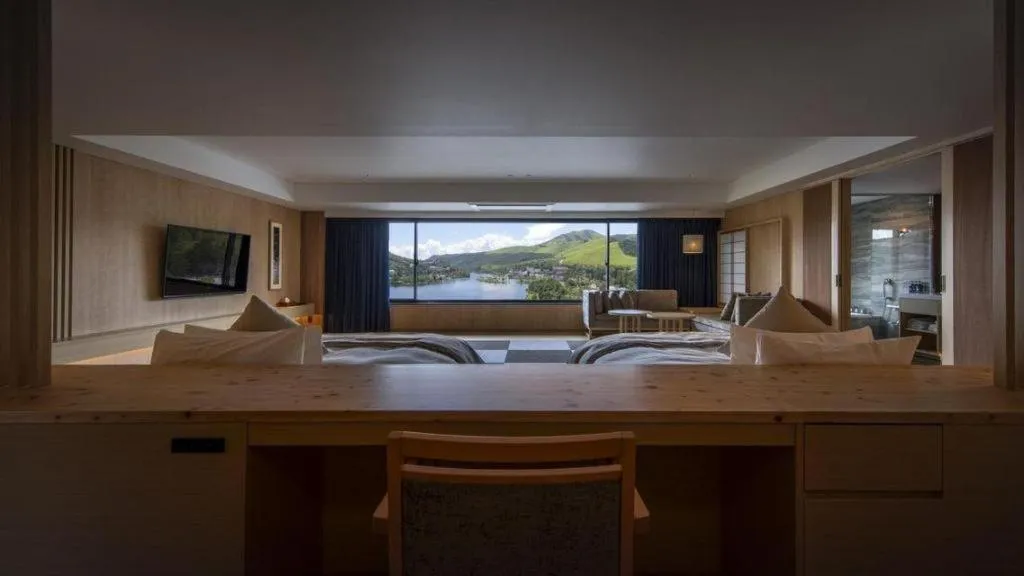 Bed in Ikenotaira Hotel