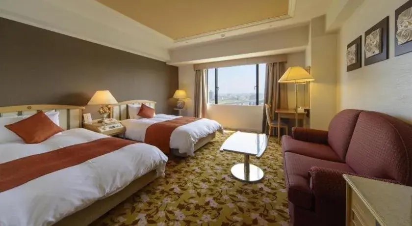 Bed in Miyazaki Kanko Hotel Bed in Miyazaki Kanko Hotel