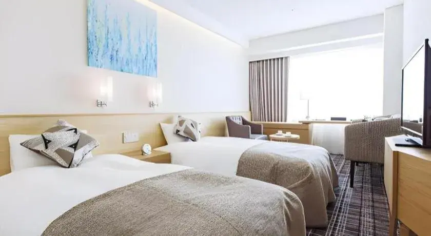 Bed in Miyazaki Kanko Hotel Bed in Miyazaki Kanko Hotel