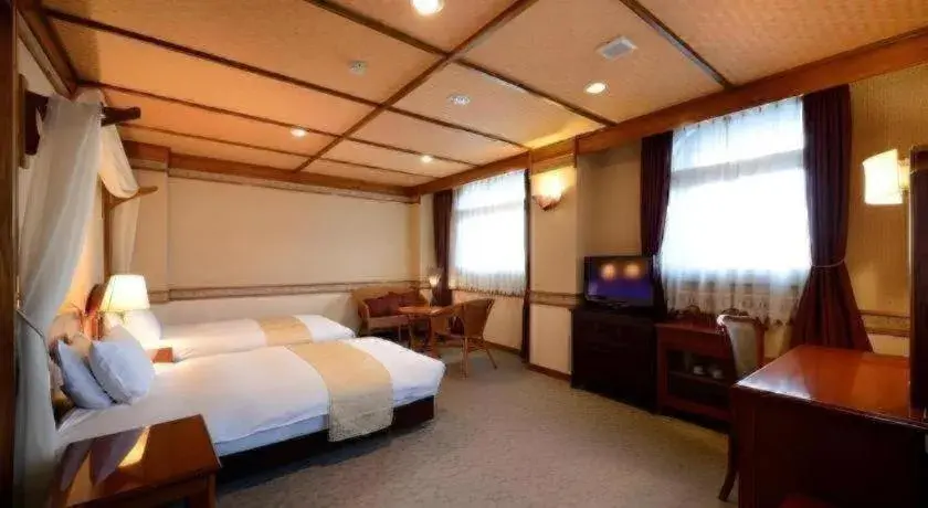 Bed in Hotel New Palace Aizuwakamatsu Bed in Hotel New Palace Aizuwakamatsu