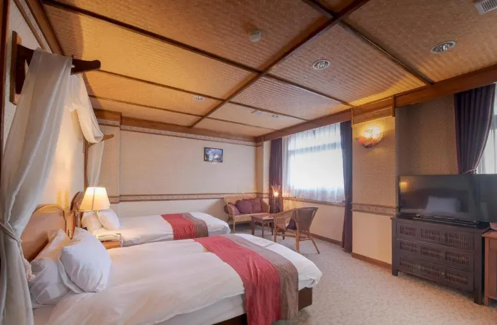 Bed in Hotel New Palace Aizuwakamatsu Bed in Hotel New Palace Aizuwakamatsu