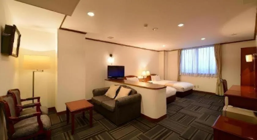 Bed in Hotel New Palace Aizuwakamatsu