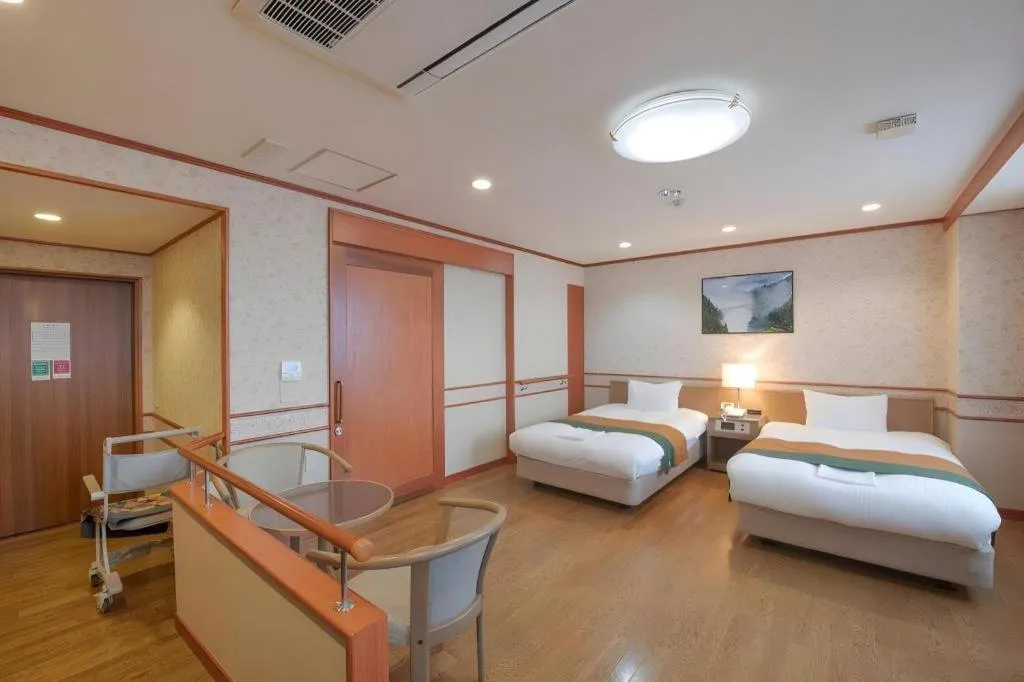 Bed in Hotel New Palace Aizuwakamatsu