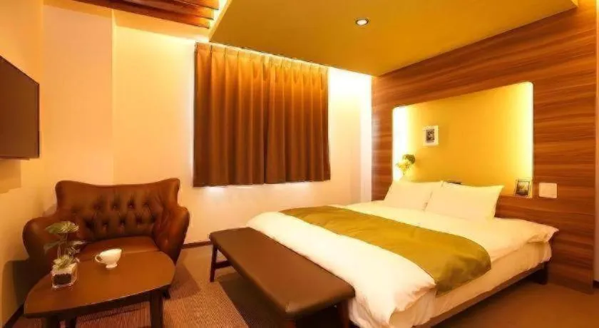 Bed in Hotel New Palace Aizuwakamatsu