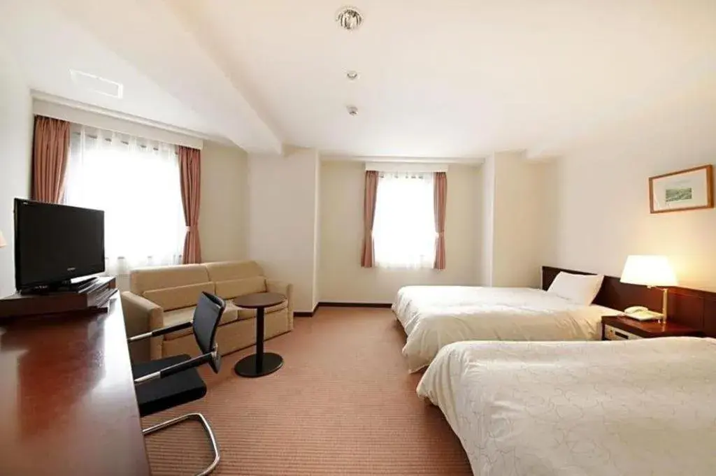 Bed in Sotetsu Fresa Inn Nagano eki Higashiguhci Bed in Sotetsu Fresa Inn Nagano eki Higashiguhci