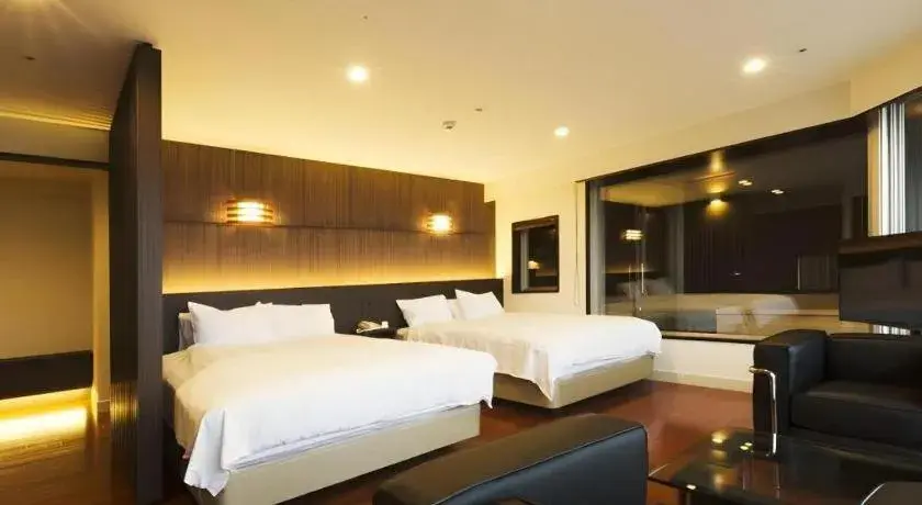 Bed in Kannawa Onsen Hotel Sansuikan Bed in Kannawa Onsen Hotel Sansuikan