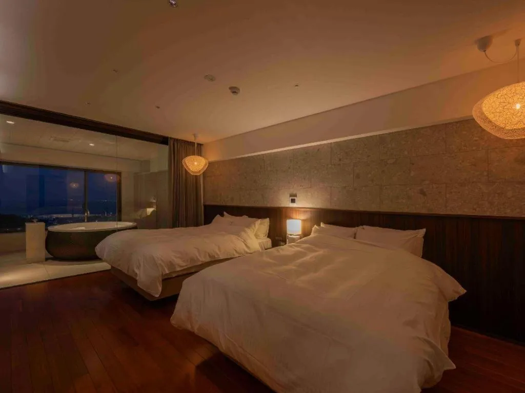 Bed in Kannawa Onsen Hotel Sansuikan