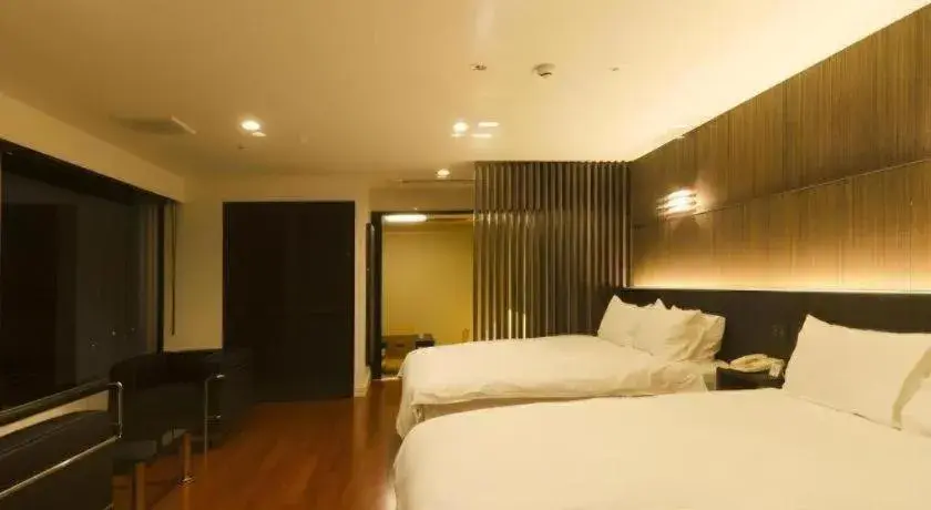 Bed in Kannawa Onsen Hotel Sansuikan Bed in Kannawa Onsen Hotel Sansuikan