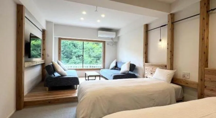 Bed in Muika Onsen Hotel