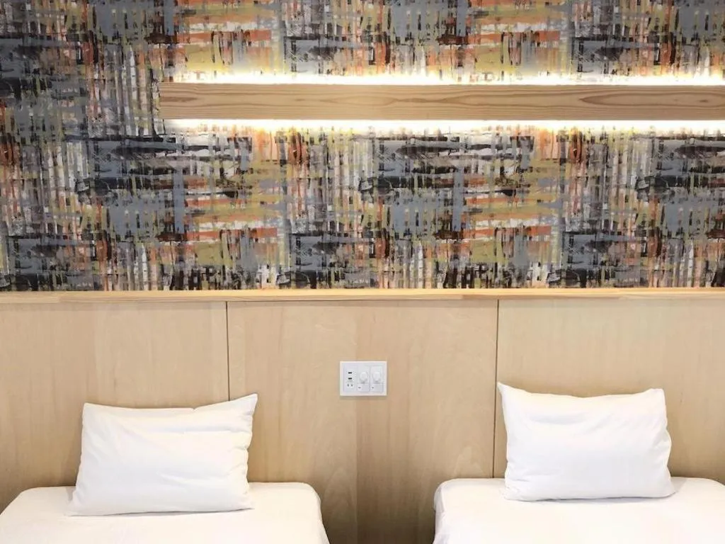 Bed in Muika Onsen Hotel