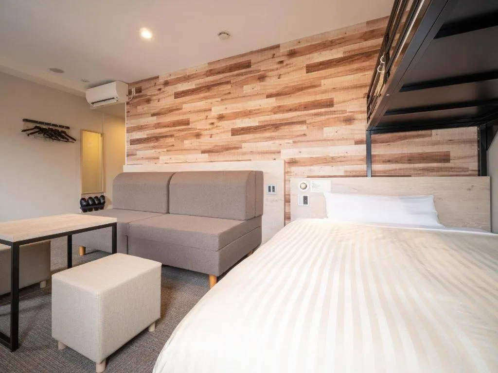 Bed in Super Hotel Hakodate