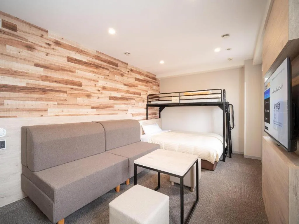 Bed in Super Hotel Hakodate