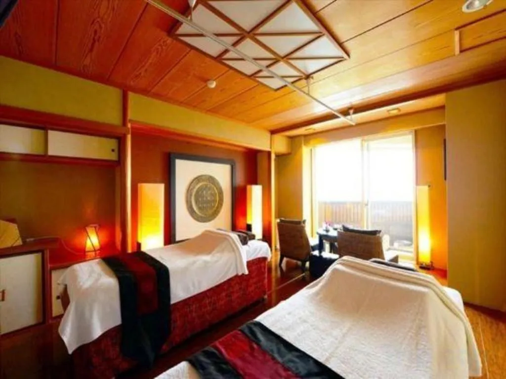 Bed in Luxury Wa Hotel Kaze No Kaori