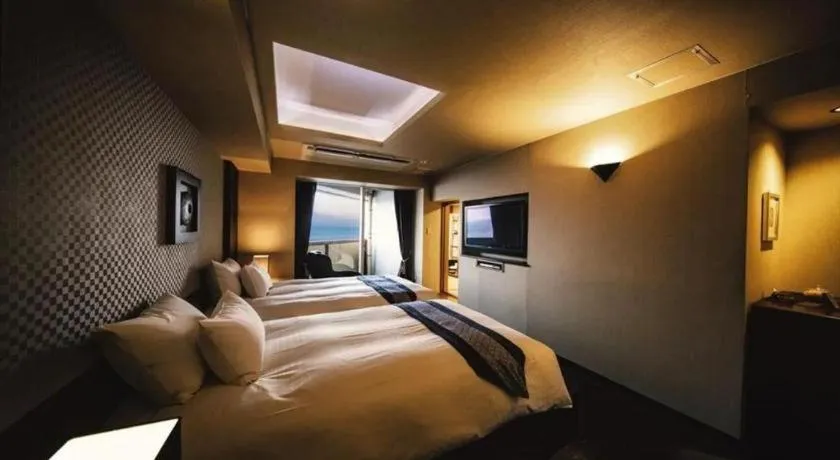 Bed in Luxury Wa Hotel Kaze No Kaori