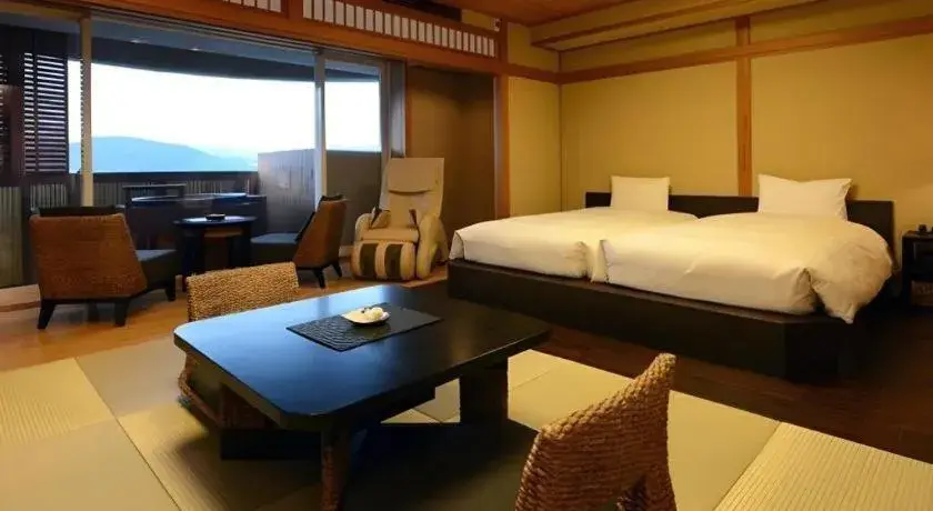 Bed in Luxury Wa Hotel Kaze No Kaori Bed in Luxury Wa Hotel Kaze No Kaori