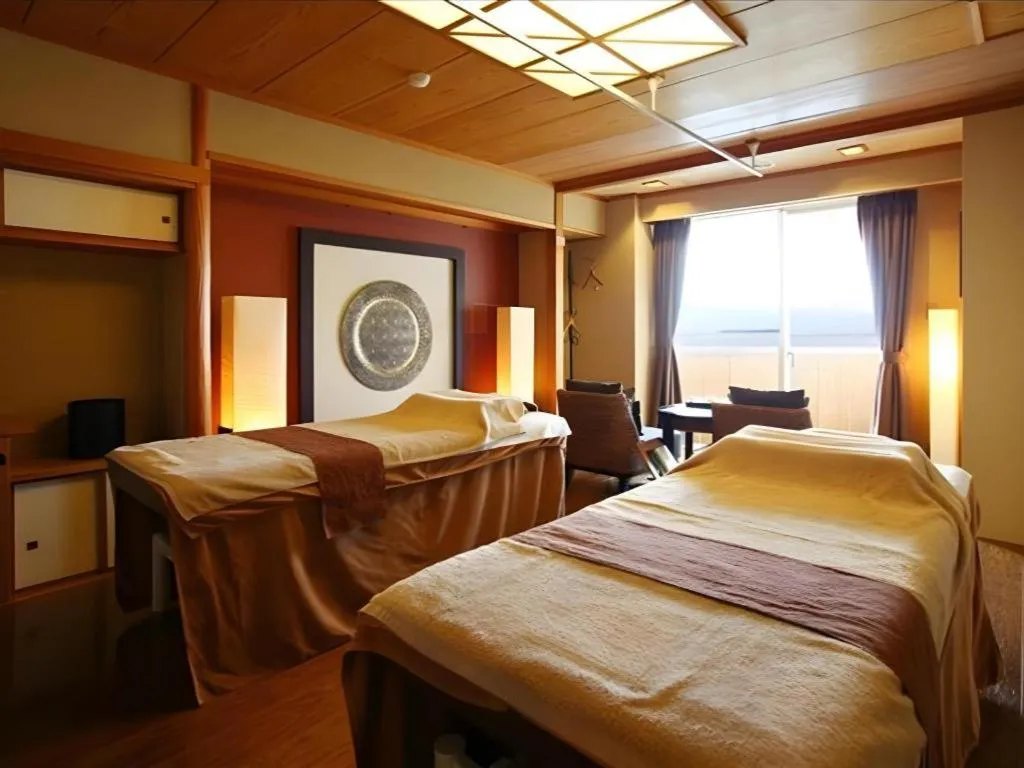 Bed in Luxury Wa Hotel Kaze No Kaori