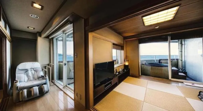 Bed in Luxury Wa Hotel Kaze No Kaori