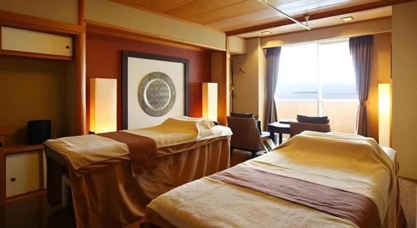 Bed in Luxury Wa Hotel Kaze No Kaori