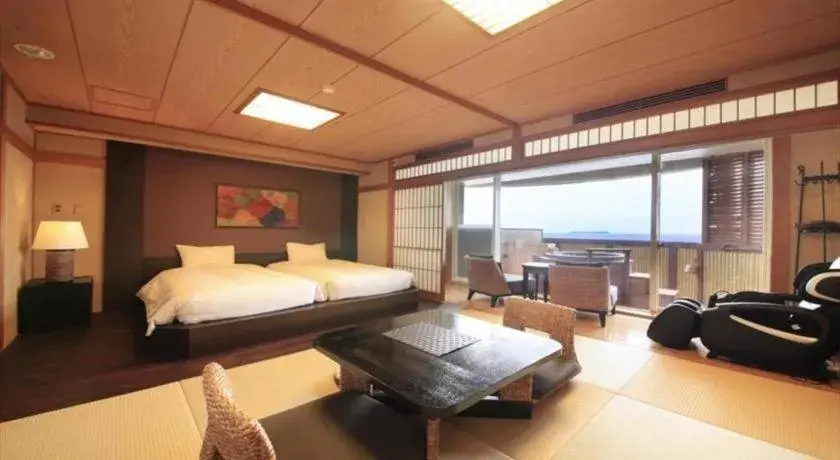 Bed in Luxury Wa Hotel Kaze No Kaori Bed in Luxury Wa Hotel Kaze No Kaori